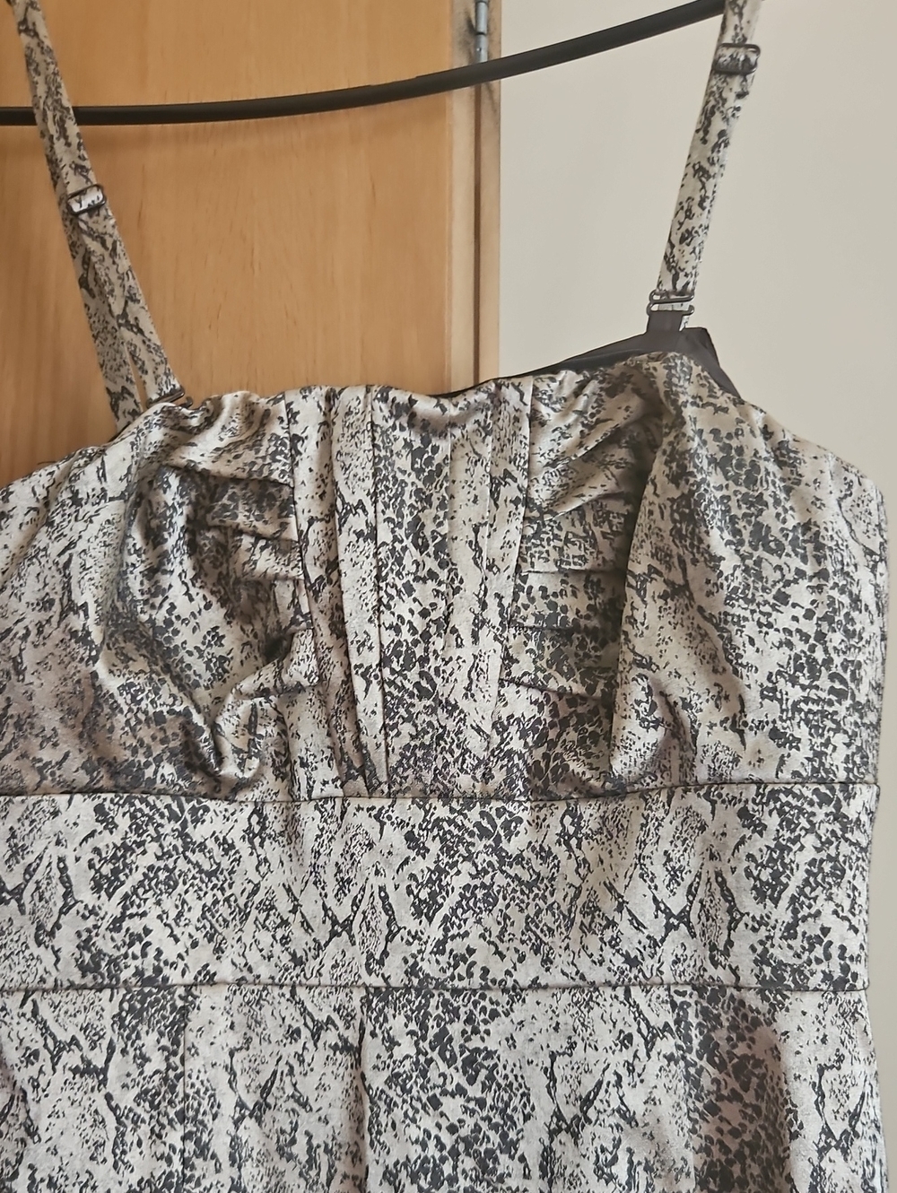 Antonio Melani Animal Snake Print Sleeveless Cocktail Dress Beige Brown Size 4 - Picture 2 of 3